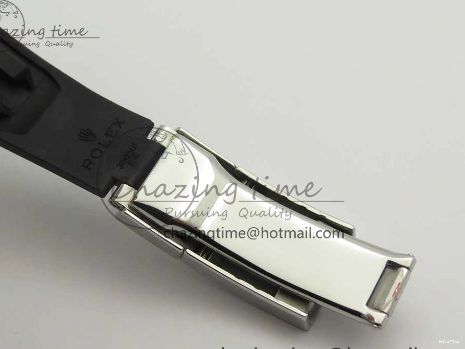 MiroTime 0119 Daytona 116519 Noob 1:1 Best Edition 904L SS Case Blue Dial on Black Rubber Strap SA4130 (Free Extra Strap) Compact 3290